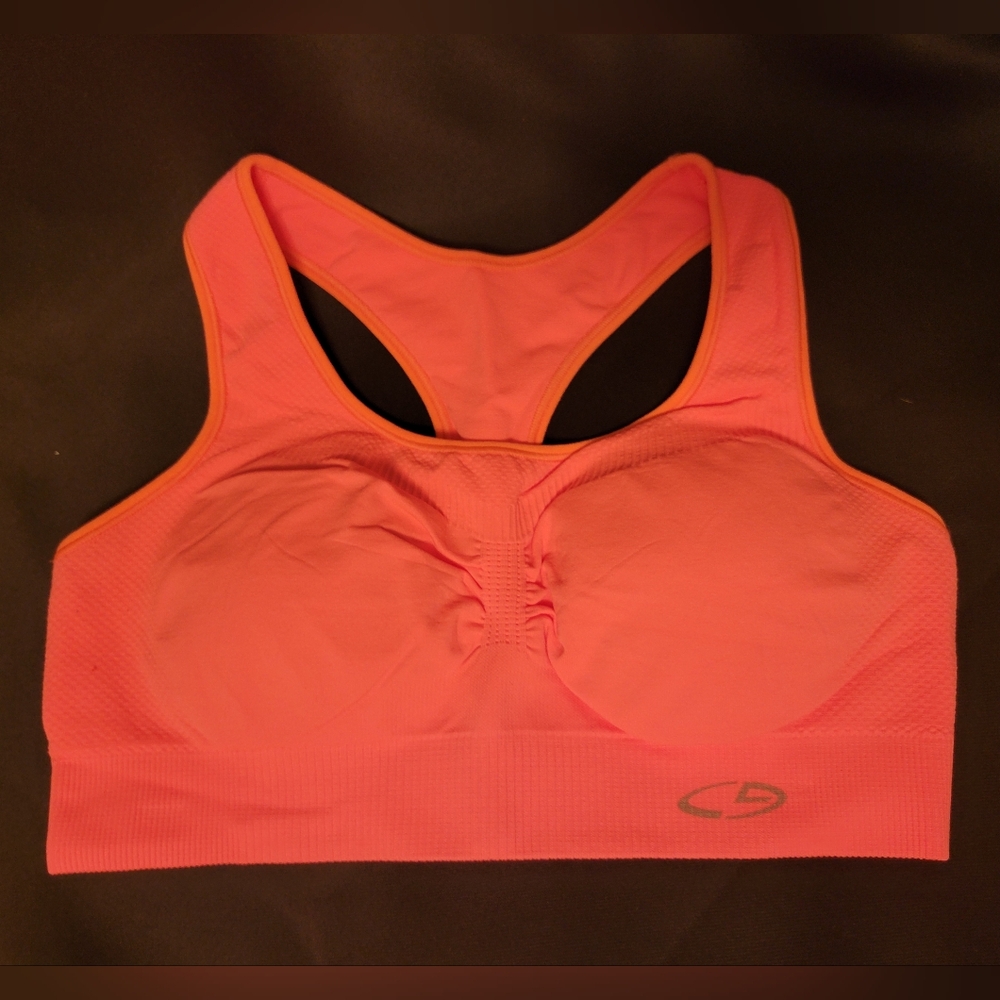Champion Sports Bra Neon Orange Racerback